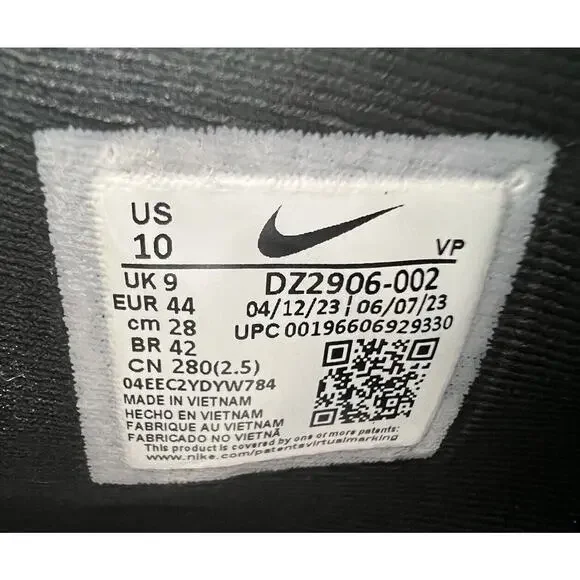 Mens Sz 10 Nike Cosmic Unity 3 Team Athletic Basketball Shoes Black DZ2906 002 - Picture 8 of 8